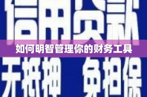 和田市如何明智管理你的财务工具