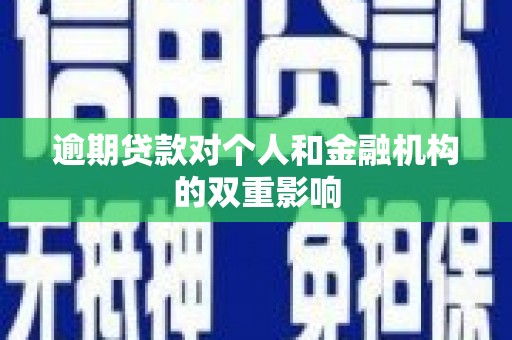 和田市逾期贷款对个人和金融机构的双重影响