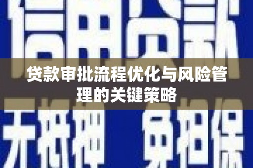和田市贷款审批流程优化与风险管理的关键策略