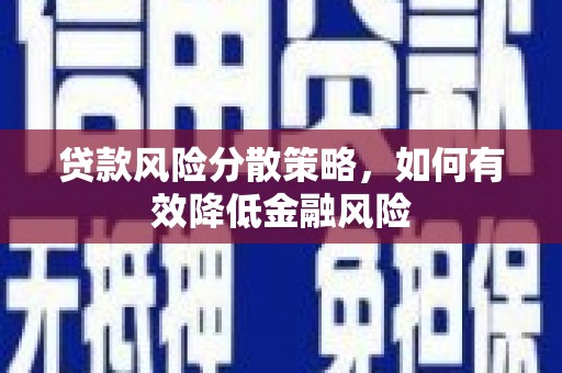 和田市贷款风险分散策略，如何有效降低金融风险