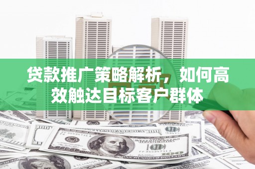 和田市贷款推广策略解析，如何高效触达目标客户群体