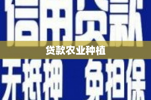 和田市贷款农业种植
