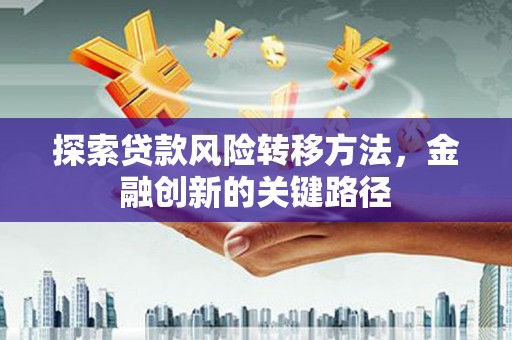 和田市探索贷款风险转移方法，金融创新的关键路径