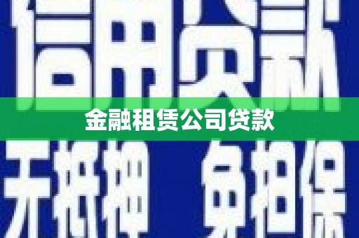 和田市金融租赁公司贷款