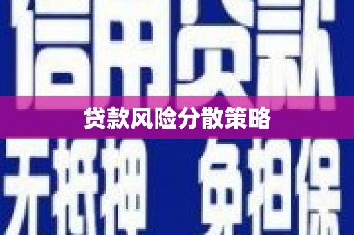 和田市贷款风险分散策略