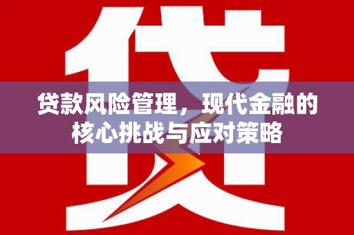 和田市贷款风险管理，现代金融的核心挑战与应对策略