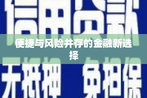 和田市便捷与风险并存的金融新选择