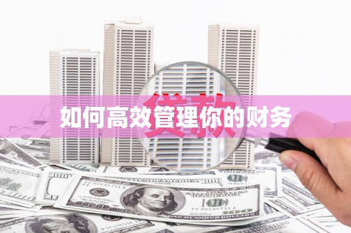 和田市如何高效管理你的财务